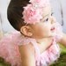 Baby Headband,pink headband, pink shabby chic baby headband,pink flower headband, baby girl headband, newborn toddler headband