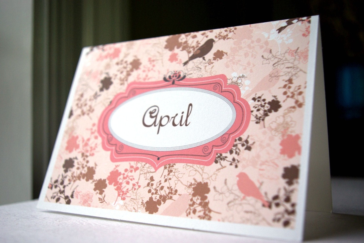 Sweet Tweet Personalized Note Card Set - Ivory