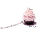 Pink Chocolate Cupcake Necklace