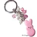 Marshmallow Peep Bunny Keychain in Pink or Yellow