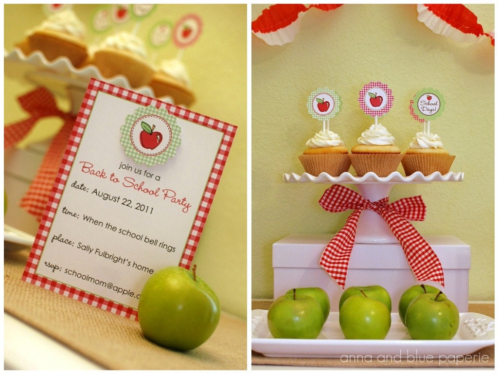 School Party - PRINTABLE Party Collection - by anna and blue paperie