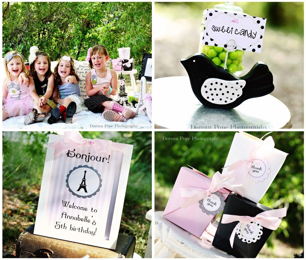 Custom French Picnic Birthday - PRINTABLE diy Party Collection - anna and blue paperie Il_570xn