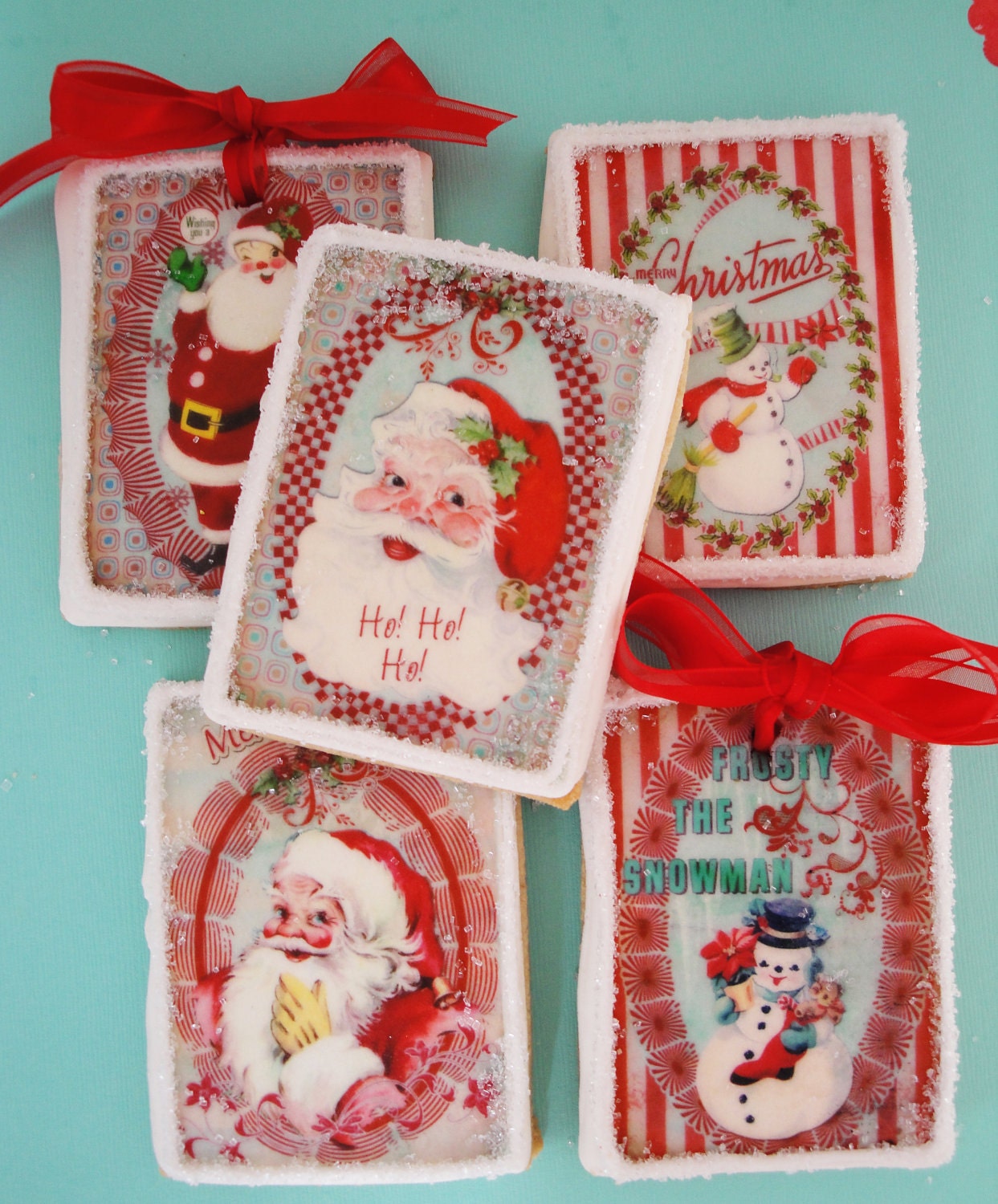 Vintage Christmas Edible Image Wafer Papers for your iced cookies, fondant, chocolates and cake