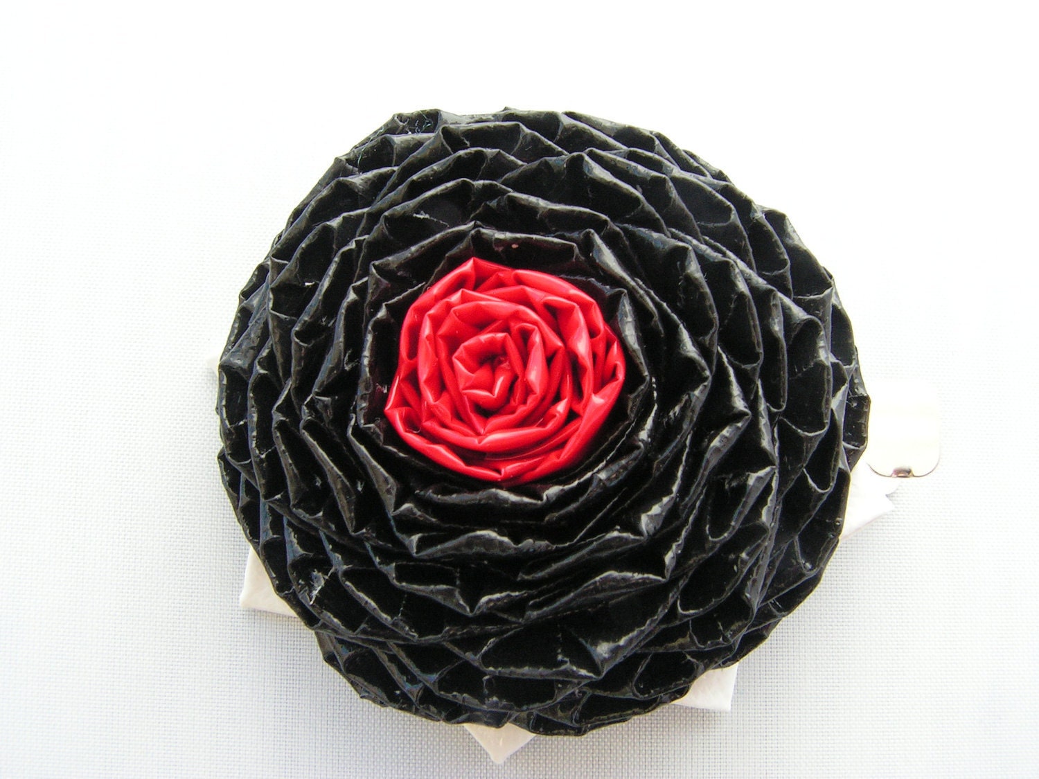 Goth duct tape hair clip