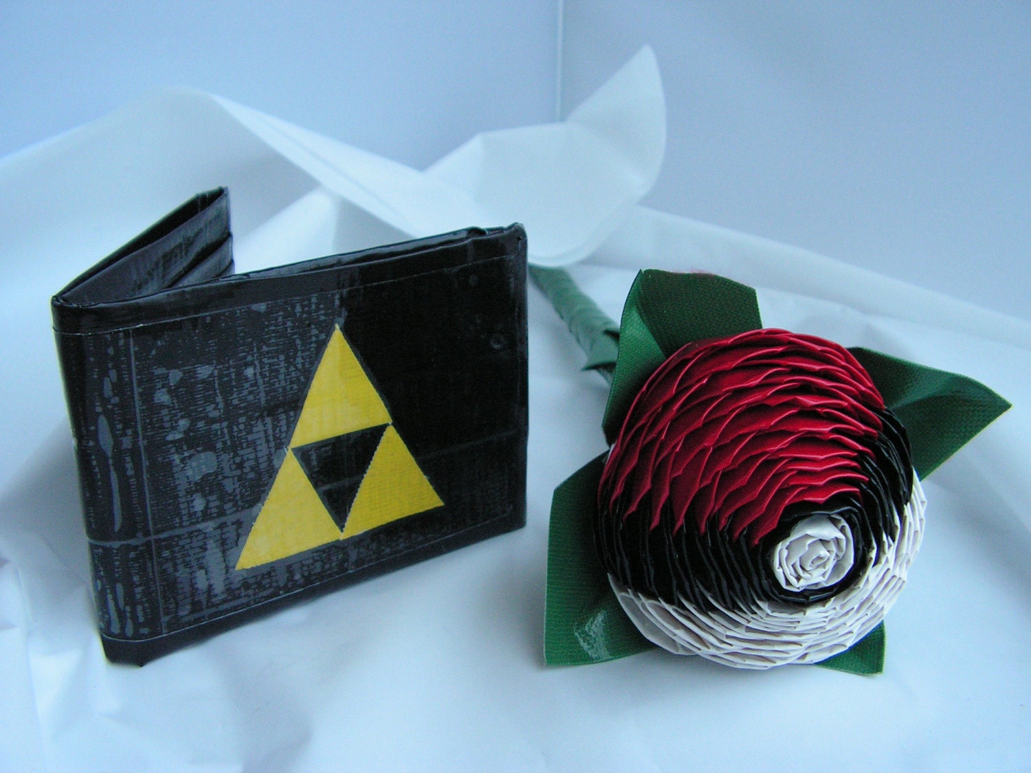 Save On Shipping- Geek Pack Duct Tape Wallet and Rose