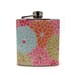 Full of Flowers 6 or 8 oz  Flask with Funnel and Tote Bag