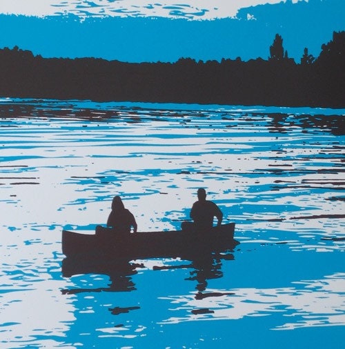 The Canoers Screen Print Poster
