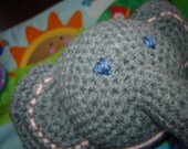 Crochet Custom ROUND ELEPHANT Stuffed Animal Plush Toy Amigurumi - ANY Color - Personalizable