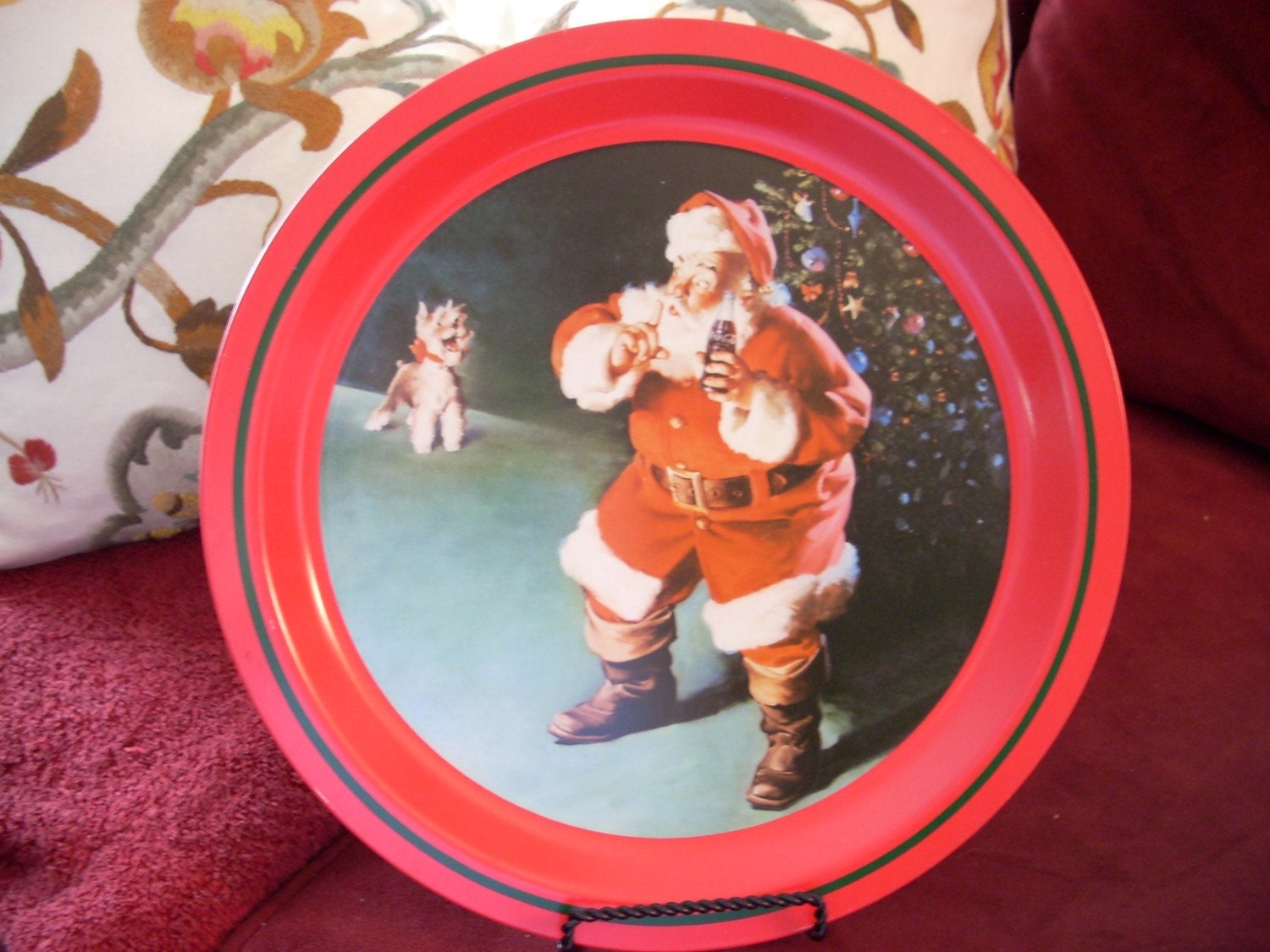 Vintage Santa Coca Cola Tray