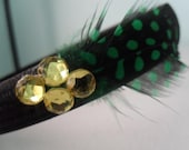 Kelly Green Guinea Feather Headband