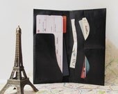 Personalized Passport & Boarding Pass Case / Wallet - Leather - Hand Stitched - Front Page on Etsy