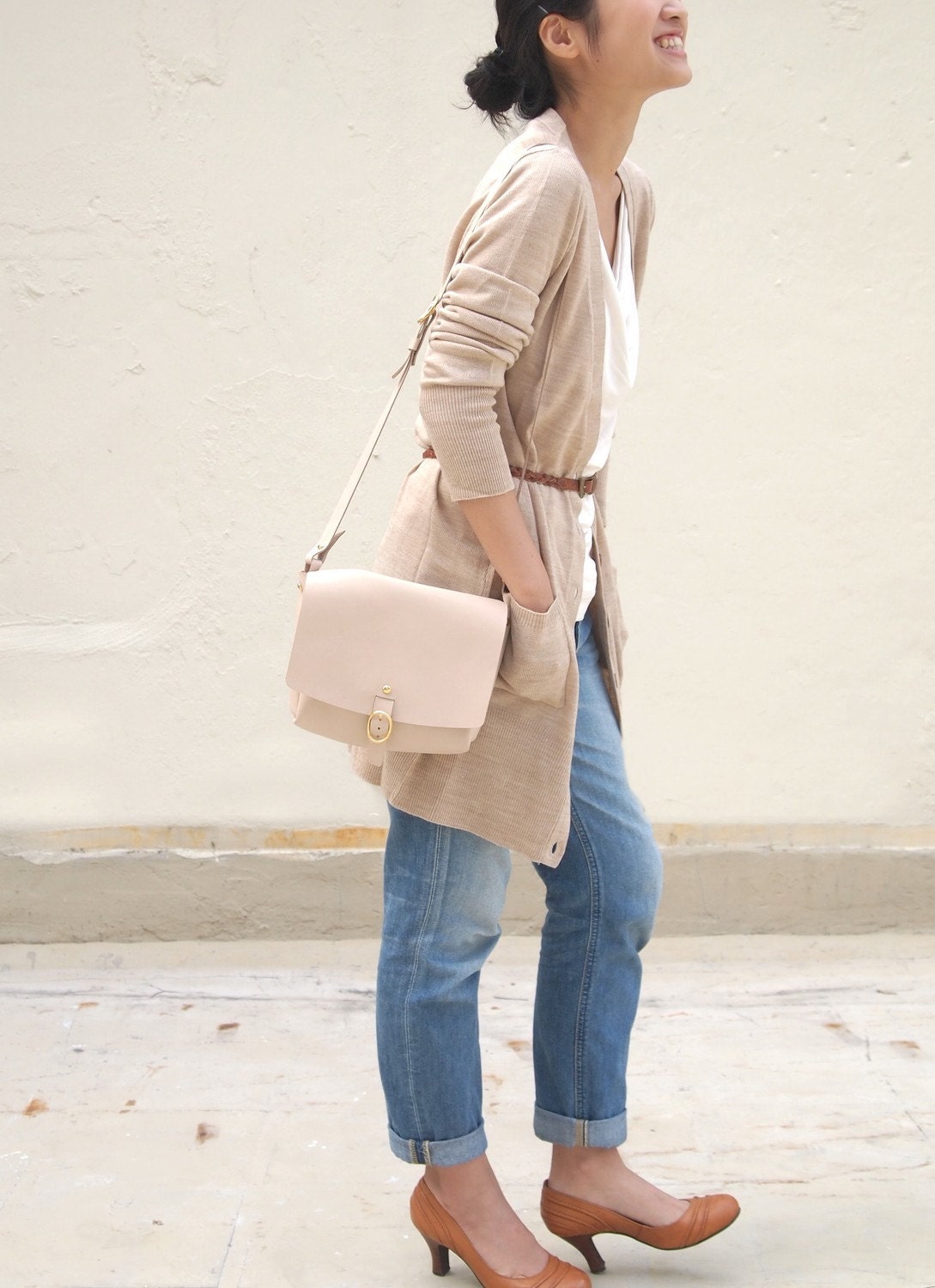 Leather Handbag - Hand Stitched