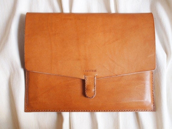 Personalized iPad3/ iPad2 / iPad Case - Leather - Hand Stitched