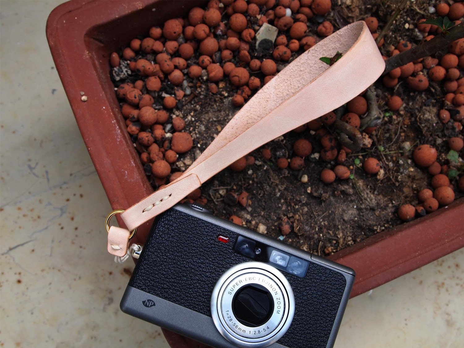 Personalized Camera Wrist Strap - Leather - Hand Stitched
