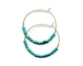 Turquoise Tube Hoop