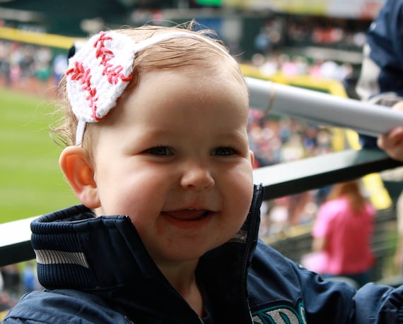 Buy baseball softball headbands - Crochet baby Girl Baseball Softball Headband