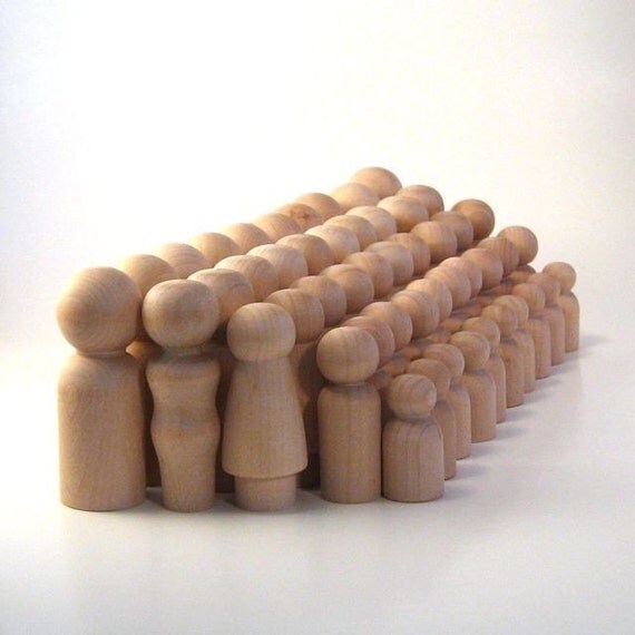 Ten Families of Five - Paint Your Own Wood Dolls