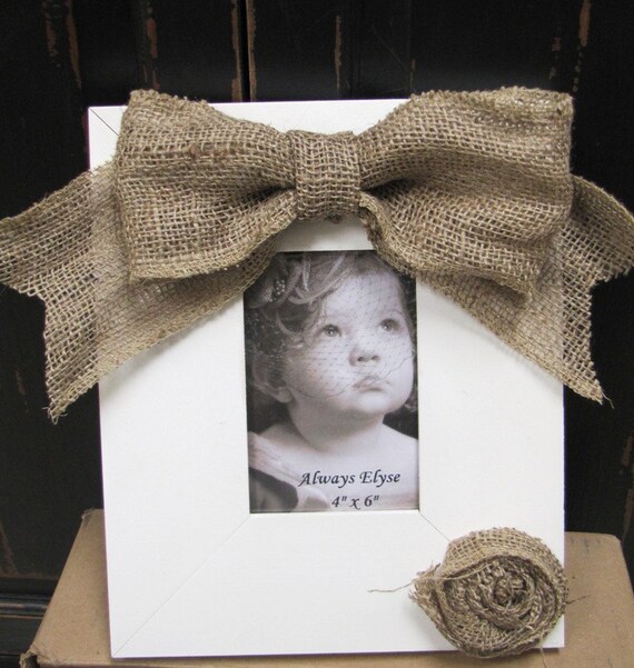 Rustic Burlap Picture Frame