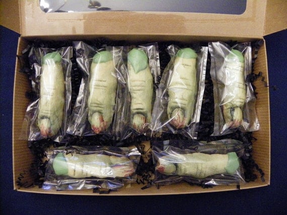 Zombie Finger Shortbread Cookies