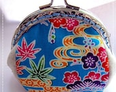 FREE SHIPPING - Handmade Coin Purse Okinawa Blue