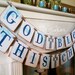 God Bless This Child Double Garland Banner / Baby Shower / Baptism / Christening / First Communion / Custom Colors Welcome