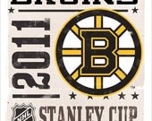 Boston Bruins Stanley Cup Poster - 13x19 - Bruins Hockey print