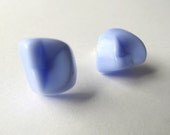 Periwinkle Glass Molar Tooth Earrings