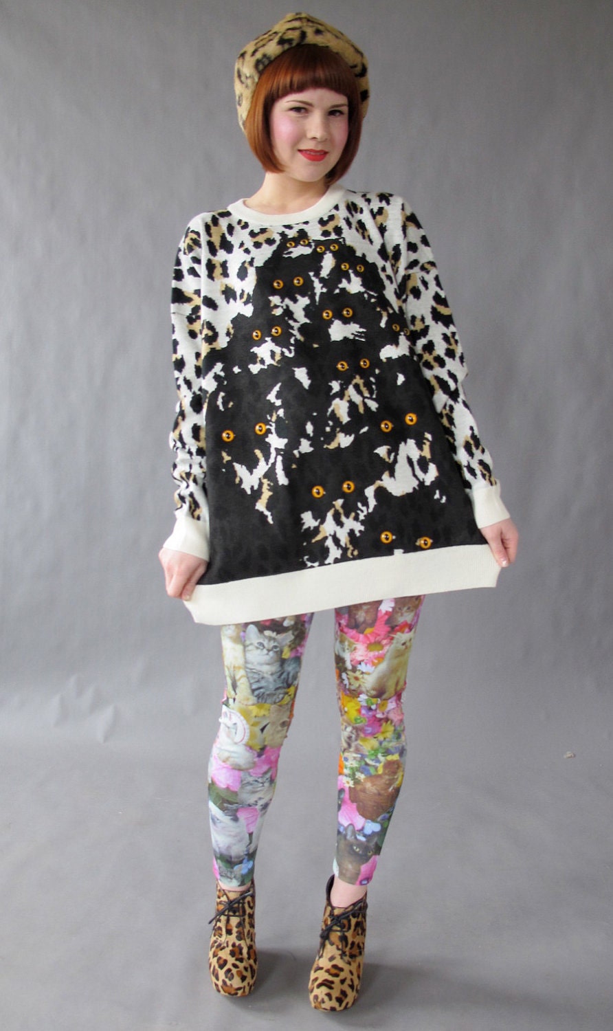 Cheetah Pattern Kitty Jumper