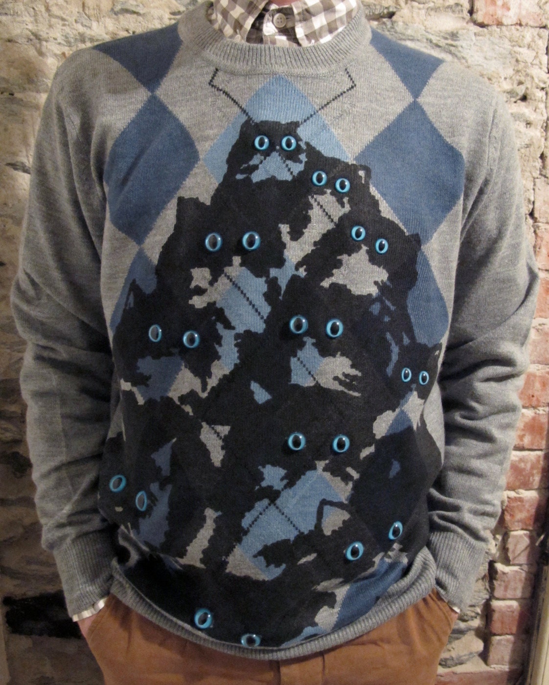 The Official Watson and Sherlock Crazy Cat Jumper in MEDIUM