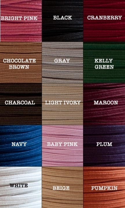 Multi-pack, You Choose Colors, Five Yards OF 1/8 inch Skinny Elastic for Baby Headbands
