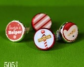 INSTANT DOWNLOAD - Printable Holiday Candy Circle Stickers Hershey Kiss Stickers Holly Jolly Christmas Collection Il_170x135