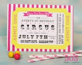 Printable Vintage Circus Invitation by 505 Design Paperie - Girls Circus Birthday Party Invitation Il_170x135