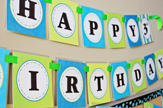 Printable Airplane Themed Birthday Banner Il_570xn