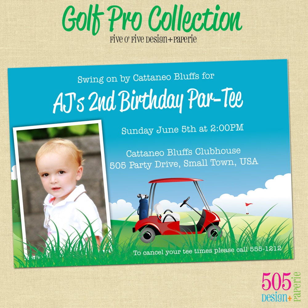 Printable Golf Photo Invitation - Golf Pro Collection Il_570xn