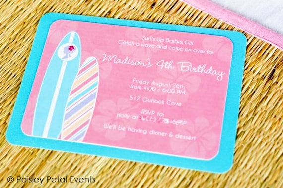 Printable Barbie Mermaid Tale Inspired Invitation -by 505 Design Paperie As seen on Amy Atlas Il_570xn