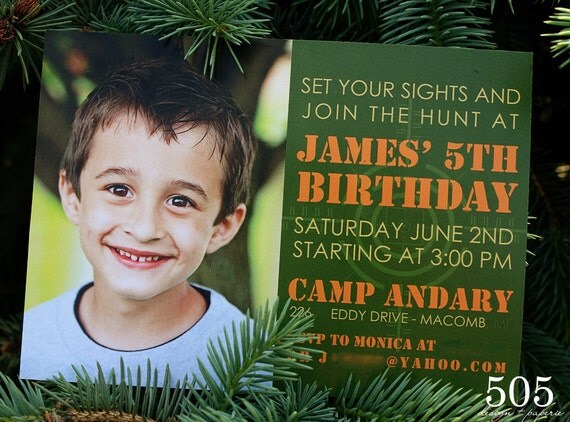 Hunting Camp Invitation - Printable Invitation by 505 Design Il_570xn