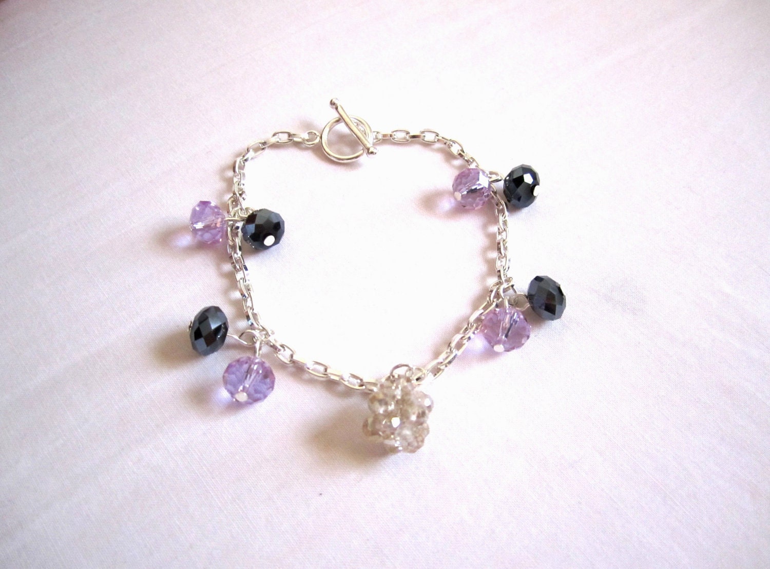 Yannie: Sterling Crystal Charm Bracelet