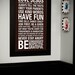 Family Rules Subway Art Print // Brown and White // 20x30