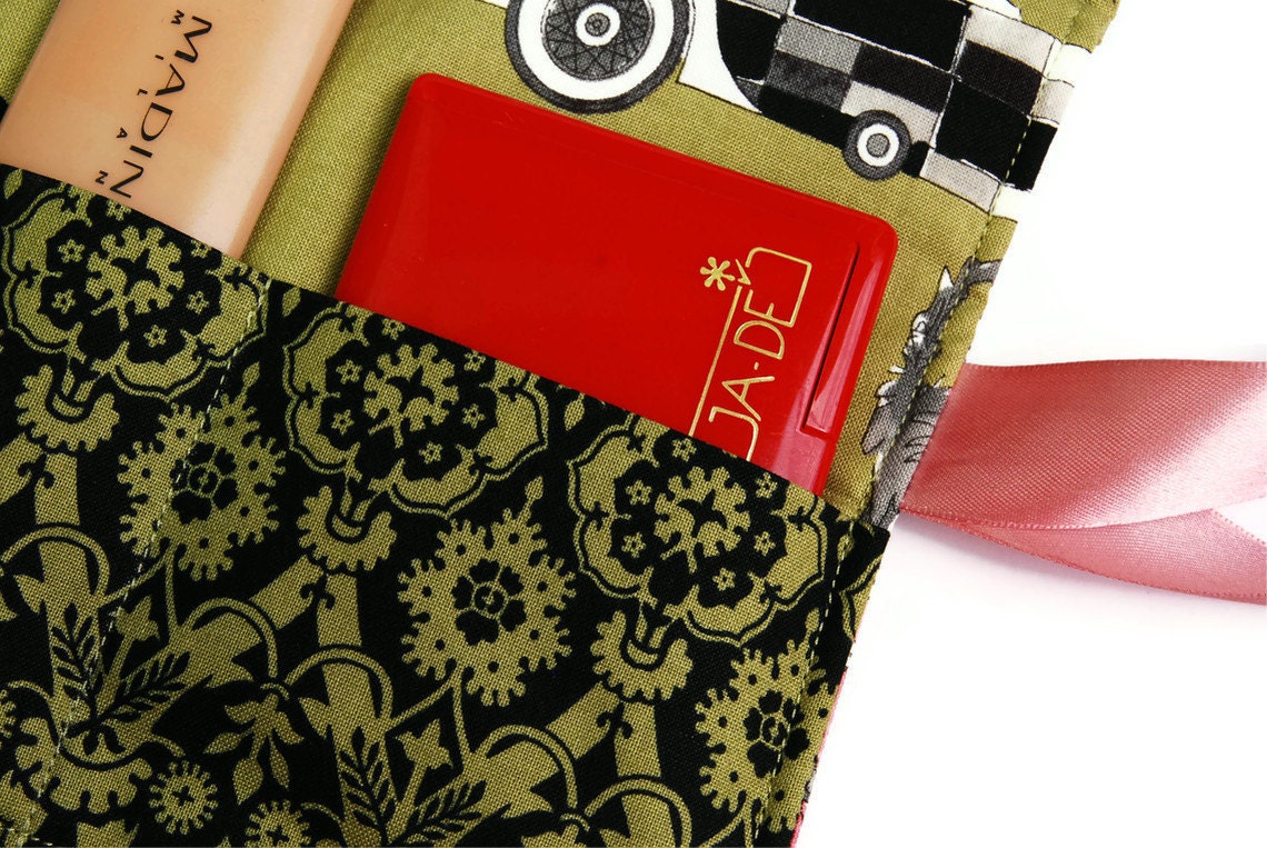 Makeup organizer bag in Green Ghastlie Family, fashion Makeup roll, Cosmetics holder, makeup storage