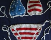 Crochet Bikini American Flag - Stars and Stripes - Patriotic - Star Spangled Banner - 4th of July - Summer Fashion