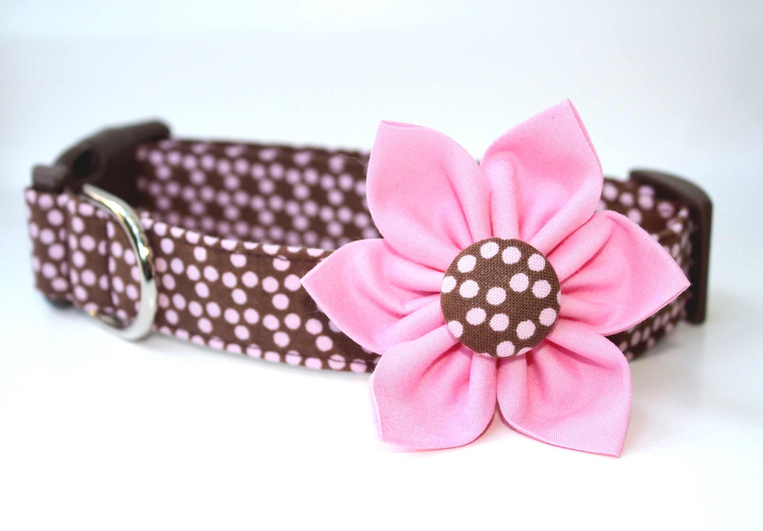 Dog Collar & Flower Set - Madison Pink
