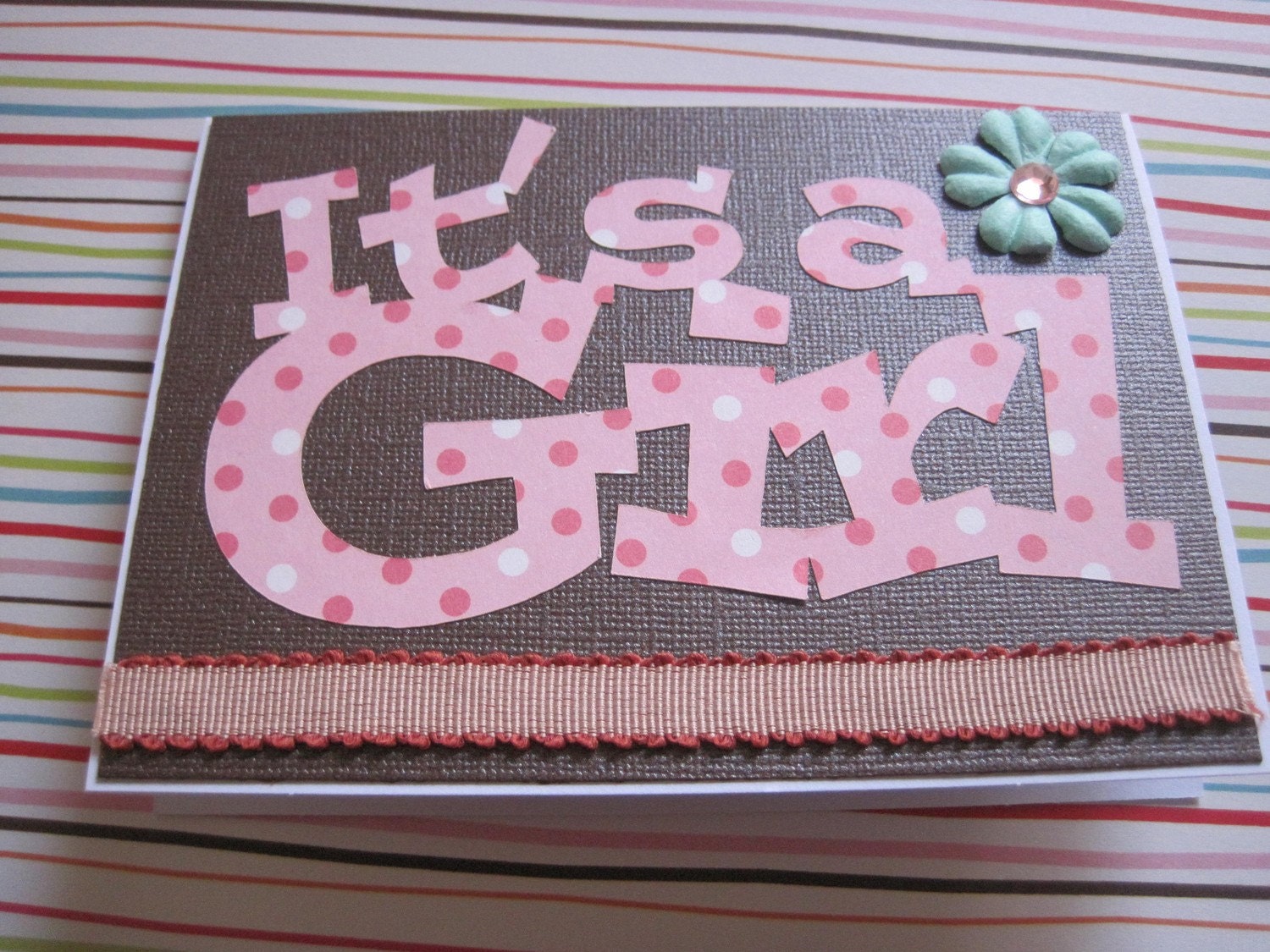 It's a Girl Greeting Card, New Baby Girl, Congrats on your Pregnancy,