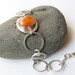 Carnelian Sterling Bracelet - Sterling Silver Large Link Bracelet Featuring a Beautiful Carnelian Gemstone