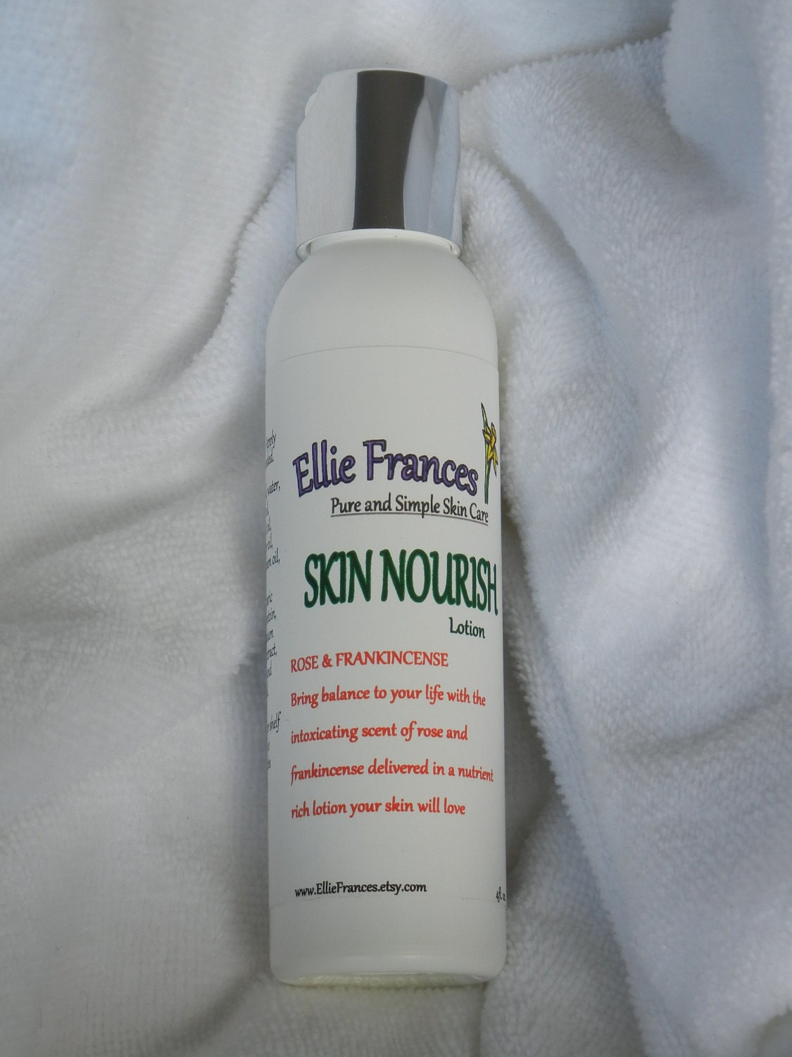 Skin Nourish Lotion with Rose and Frankincense Essential Oils/8oz