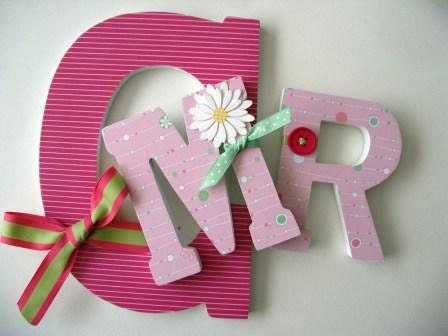Custom Decorated Wooden Letters MONOGRAM Bedroom Home Decor Wall Holiday Decoration Living Room Wood Initials Personalized