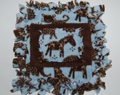 Blue Safari Fleece Mini Knot Blanket