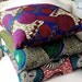 MIX and Match African Wax Print - three large covers 20x20 - Genuine wax print batik 100% Cotton