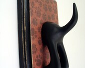 Dog Tail Leash Holder - Mini Paw Paws - Personalize it with Optional Letter Tiles