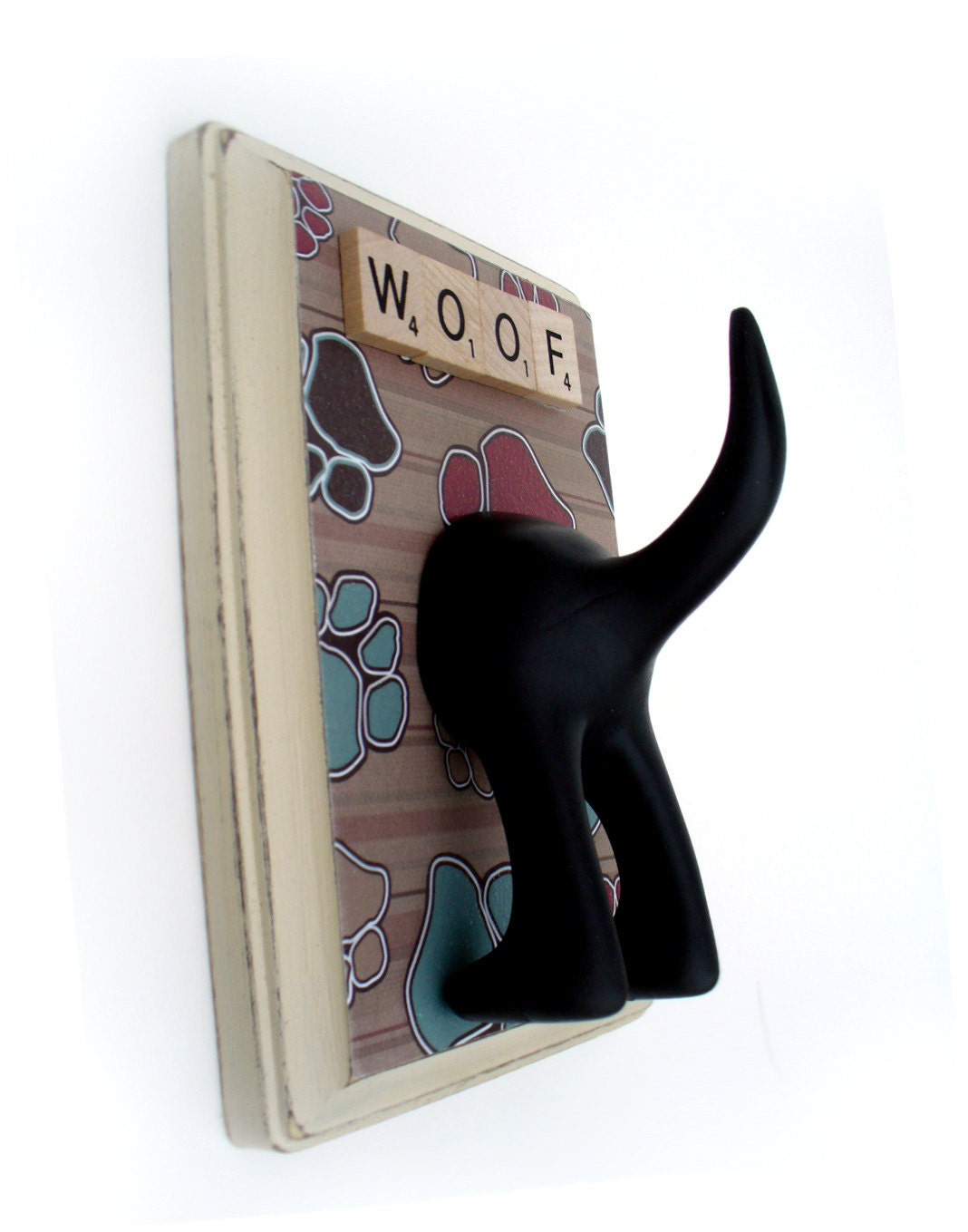 Just the PAWS - DogTail Leash Holder - Personalize it with Optional Letter Tiles