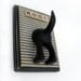 Dog Tail Leash Holder  - Cream Stripes  -  Personalize it with Optional Letter Tiles